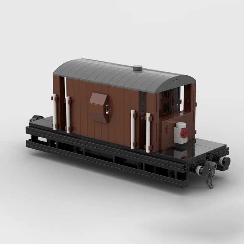 Model pociągu kolejowego Moc Klocki konstrukcyjne Brytyjski wagon towarowy Technologia Klocki do składania Prezent na święta Zabawka