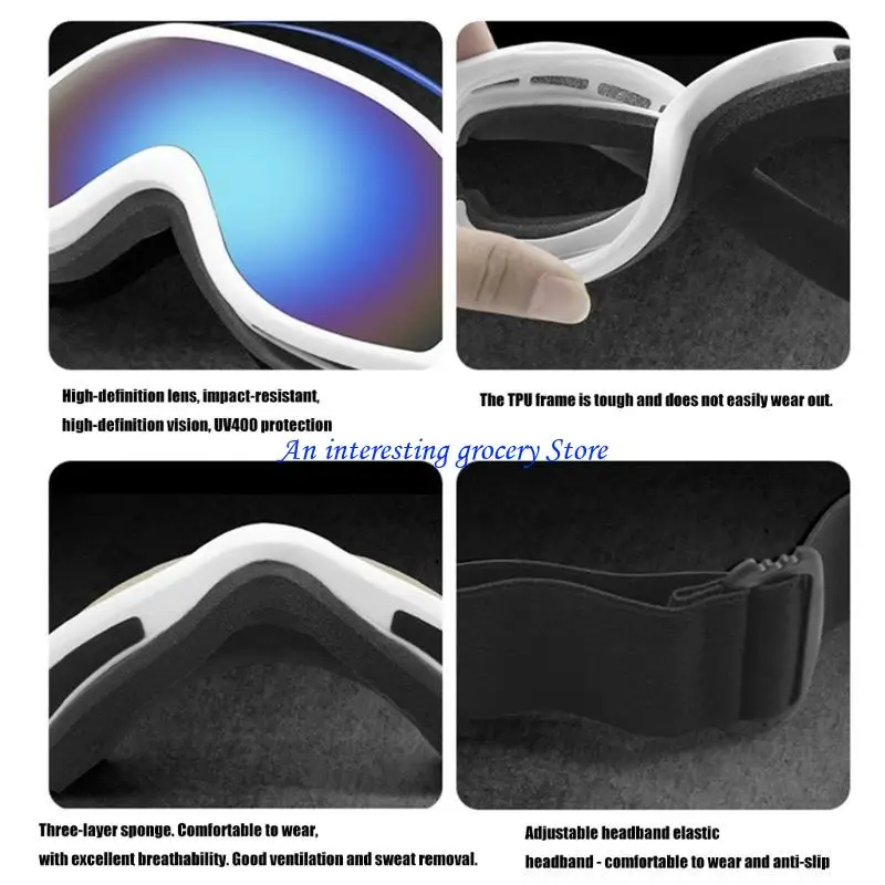 

652D Snow Ski Goggles Double Layer Fog Resistant Snowboard Goggles Outdoor Cycling Motorcycle Glasses for Women Men