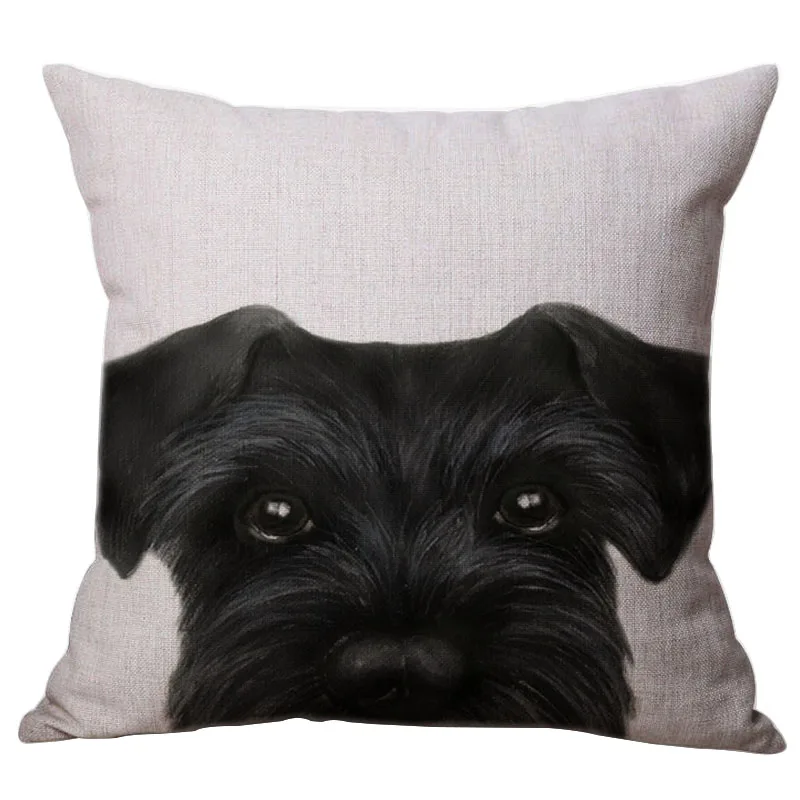Nordic cão de estimação estilo conciso sofá decorativo lance fronha bonito filhote de cachorro bulldog poodle padrão algodão linho capa de almofada do carro