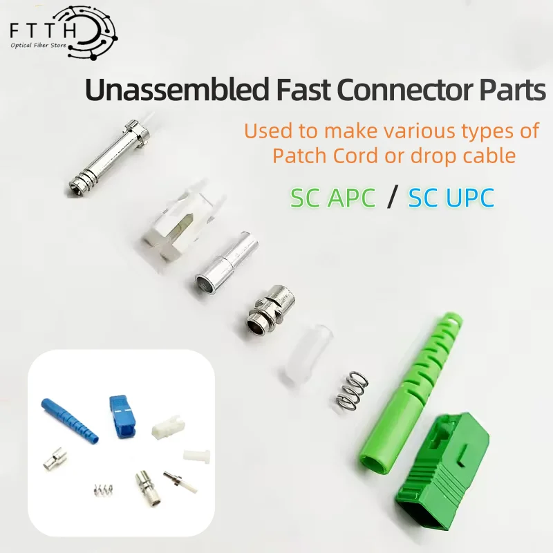 

Ftth Unassembled Fast Connector SC APCUPC Part Used for Making Patch Cord&Drop Cable Grinding&Polishing Machine ConnectorPart