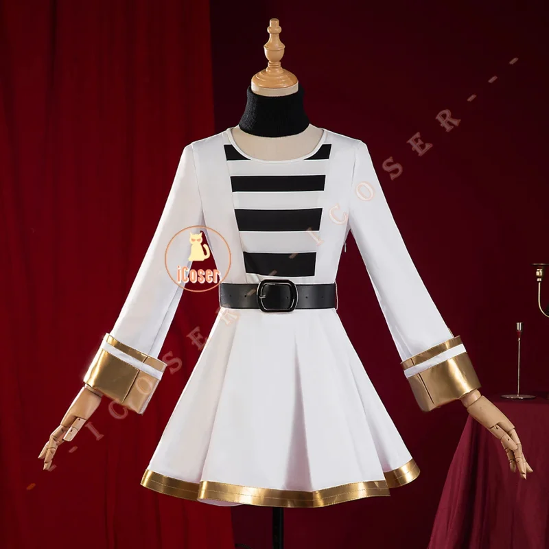 Parrucca del costume cosplay di Frieren Anime Frieren Beyond Journey's End Dress Orecchie Outfit Mage Costume da festa di Halloween Gioco di ruolo per donne