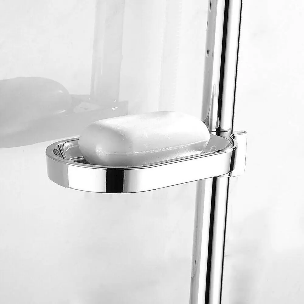 Gadget Home Silver Soap Dishes Soap Holder Adjustable Rail Slide Plates