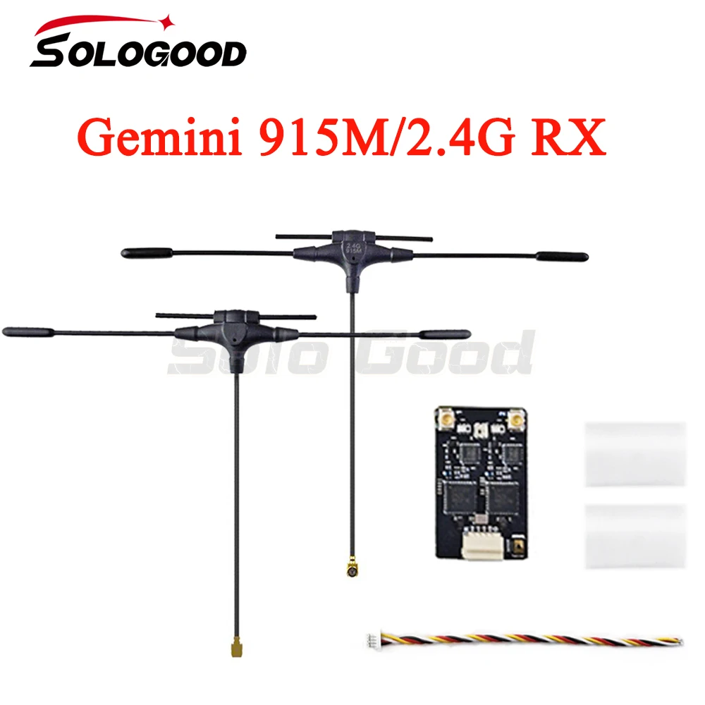 SoloGood Gemini 915M/2.4G DUAL RX ELRS Diversity 100mW Receiver  ESP32C3 LR1121 for FPV RC Long Range Drones