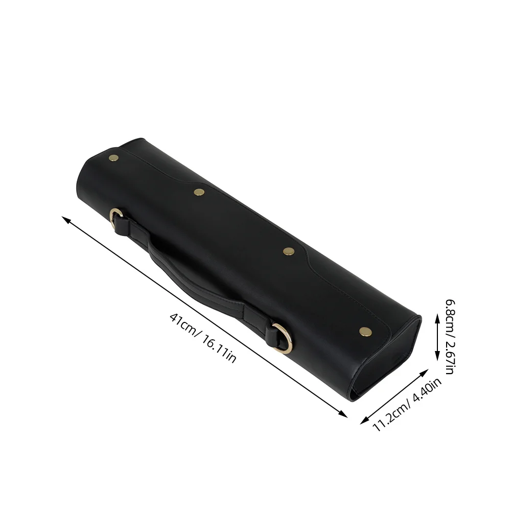 1Pcs Flute Bag Portable Handbag Black Lightweight Case Durable Waterproof Musical Instrument Storage Box Carrying