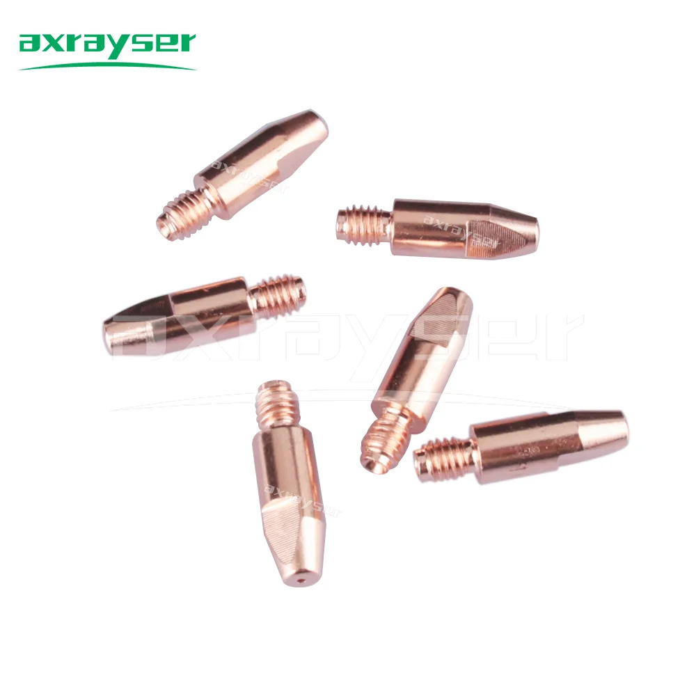 24KD 25AK Punte di contatto in rame Ugelli di saldatura MIG MAG GMAW Punta della torcia di saldatura M6x28mm Accessorio per torcia di saldatura Punta MIG Ugello del gas