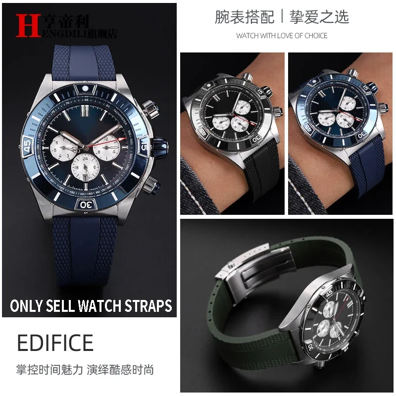 المطاط حزام ساعة اليد ل بريتلينغ المنتقمون الأصفر الذئب A17375 سوبر المحيط تشالينجر 22 مللي متر الرجال سيليكون سوار الرجال حزام الساعات