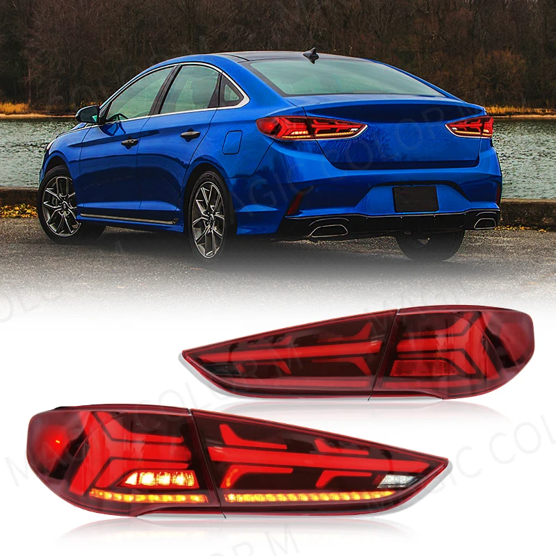 

For Hyundai Sonata 9th 2018 2019 2020 Tail Light Assembly Rear Bumper Dynamic Warning Brake Lamp Turning Signal Light Waterproof