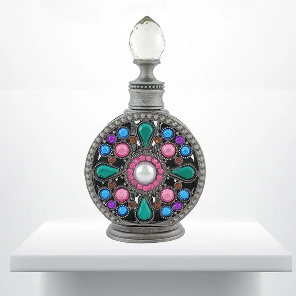 

Vintage Glass Empty Bottle Refillable 15ml Travel Cosmetic Containers Middle East Arabian Style Spray Bottle Travel Supply