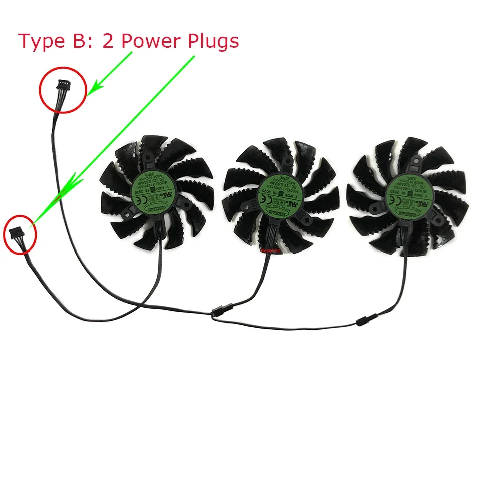 VGA GPU Video Cooler,Graphics Cards Fan,T128015SU,82MM-84MM,For GIGABYTE RX 6900 XT 6900XT rx6900xt GAMING OC