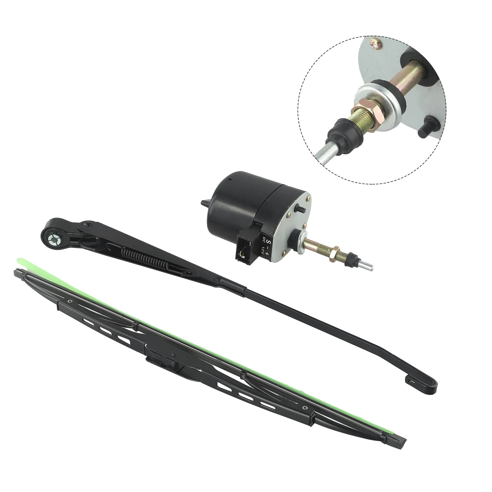 Universeller 12V Scheiben wischer motor 105 ° Blatt wischer arm mit Klinge für Traktor boot rv Autozubehör