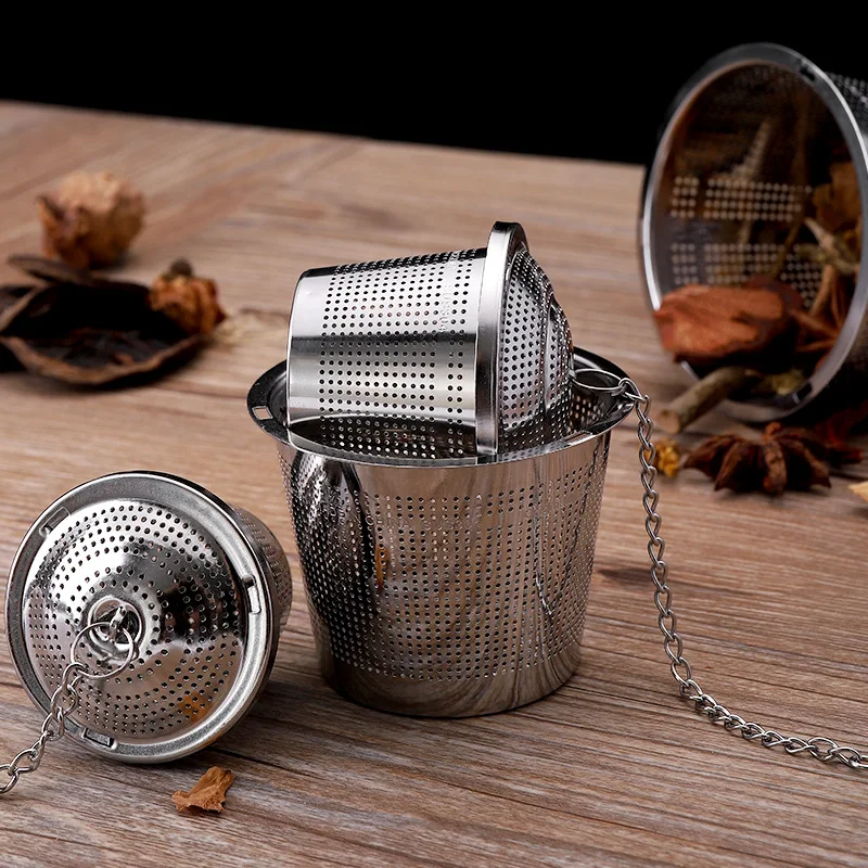 Seasoning Spice Ball Basket 304 Tea Ball Stainless Steel Flavor Bag Hot Pot Taste Halogen Box Bag Soup Taste Box Strainer Basket