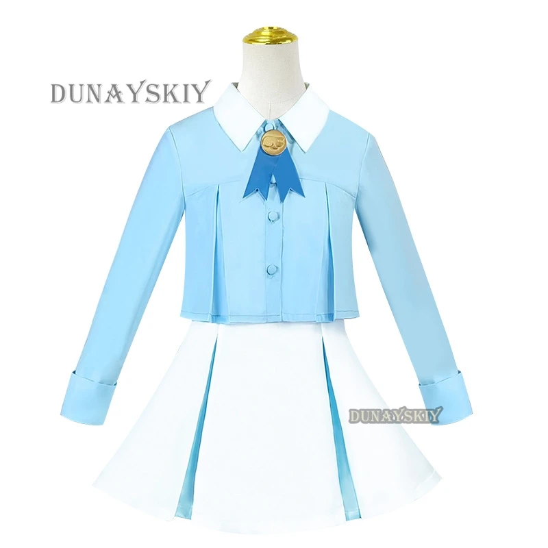 Sakura Card Captor Sakura Cosplay Costume Blue White Date Set Can Daily Uniform Party Role Playing Dress Anime