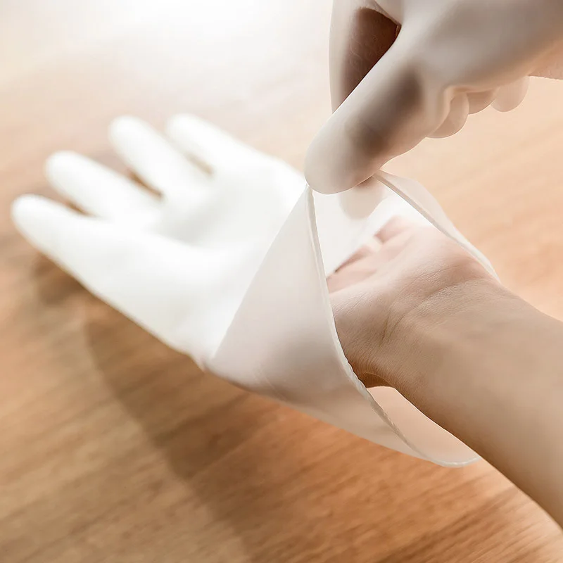 Kitchen Cleaning Clear Printed Latex Gloves Laundry Dishwashing Gloves Rubber Gloves Deer style