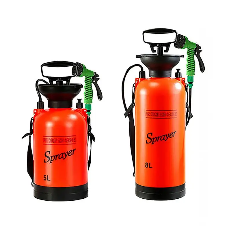 5L/8L Portable Outdoor Camping Pressure Shower Multi-Function Bath Sprayer Watering Flowers Car Washing Small Sprayer For car