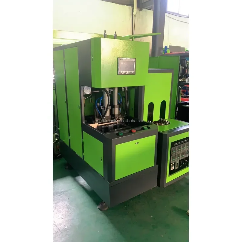 Semi-auto 2 Cavities PET Plastic Water Soda Beverage Jars Bottle Blow Molding Machine Small Business Complete Production Line