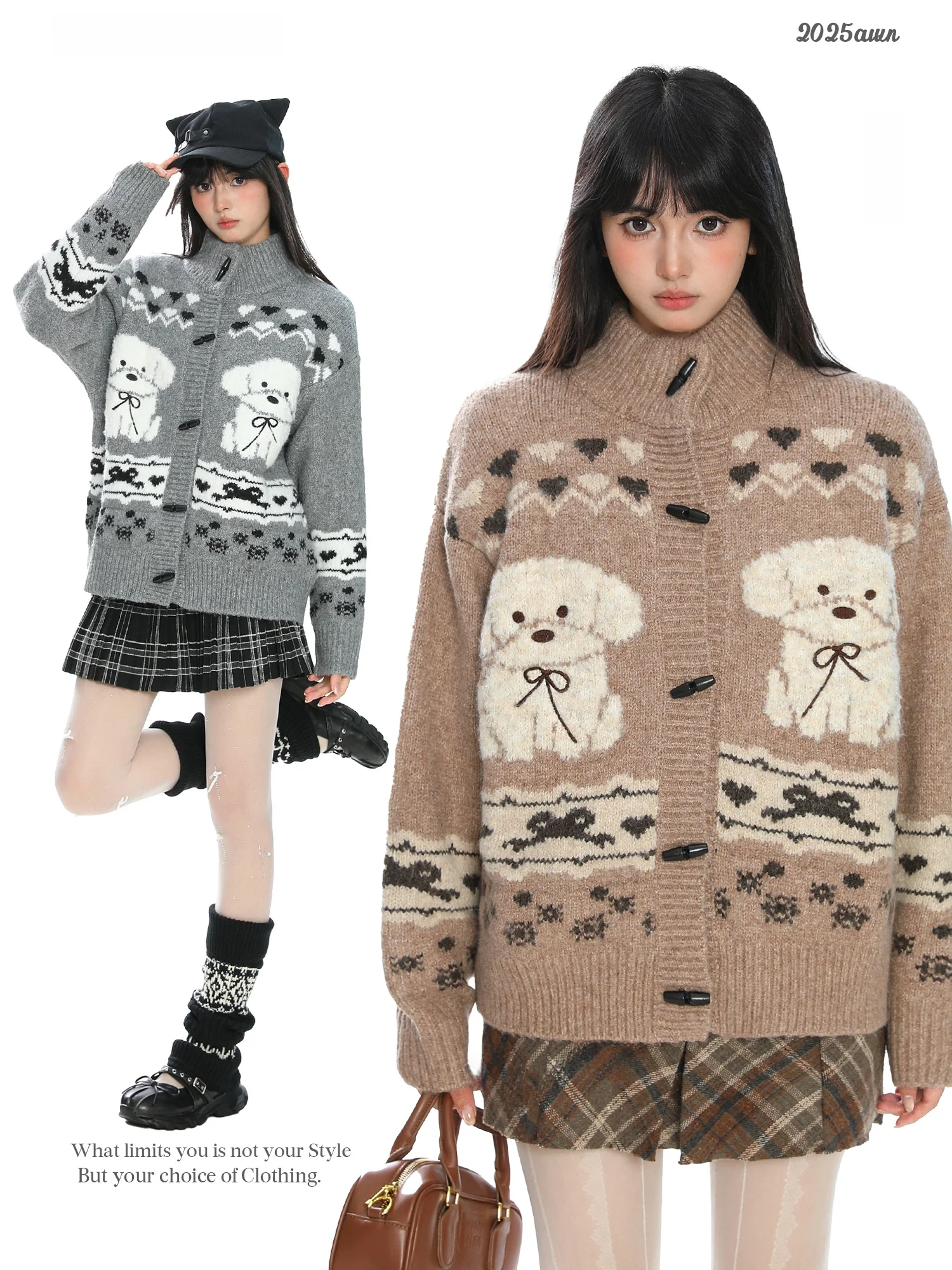 

Warm Knitted Sweater Coat Women's Autumn Winter Lazy Sle Color Blo Thiened Knitting Outerwear Sweet Sle Loose Fit Car...