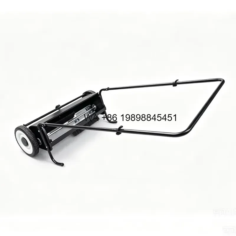 Wmwmnu for VERTAK Manual Hand Push Garden Leaves Collector Cart Height adjustable Walk Behind Heavy Duty Yard Lawn Sweeper