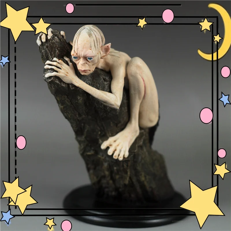 

Colorful Gollum Statue Collectible Figure Rings Of Power Gollum Theme Copper Imitation Ornament Display Piece Action Figure