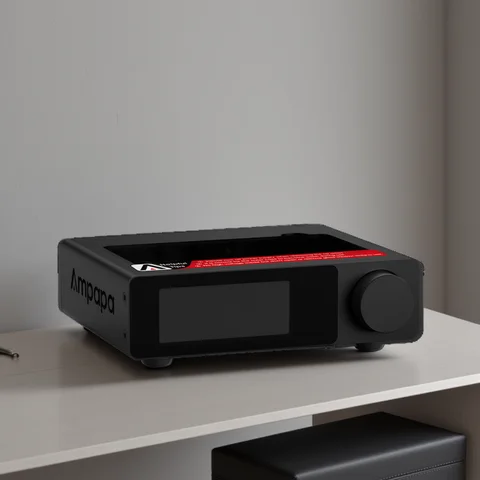 Douk Audio Ampapa D1 HiFi Stereo Bluetooth 5.2 Amplifier 2.0 Channel Home Audio Amp with Digital VU Meters HPF 300Wx2