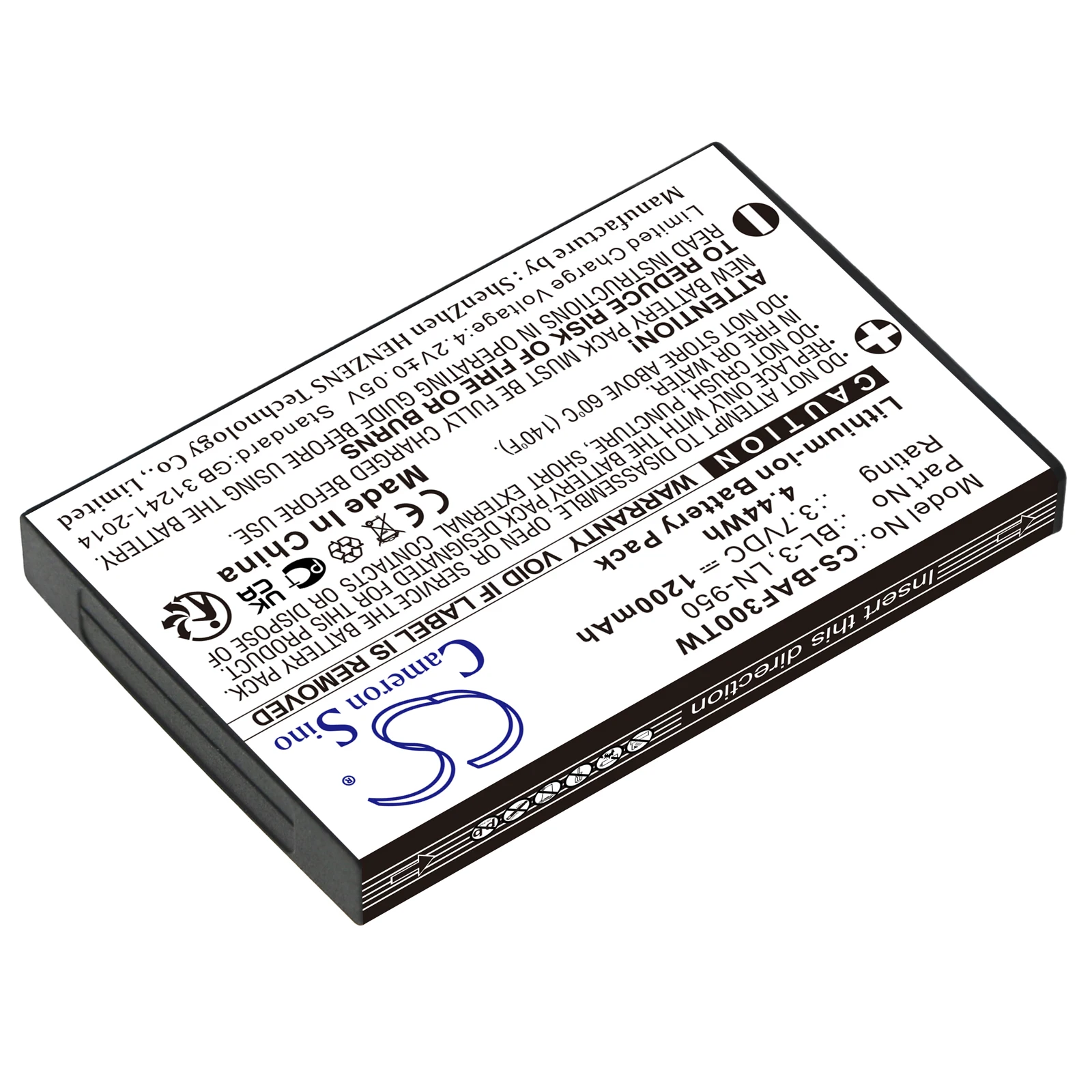 Two Way Radio Battery For Baofeng BL-3  INTEK LN-950 UV3R UV-3R BF-T6 KT-950EE Weierwei UV3R Yaesu VX3 1200mAh / 4.44Wh