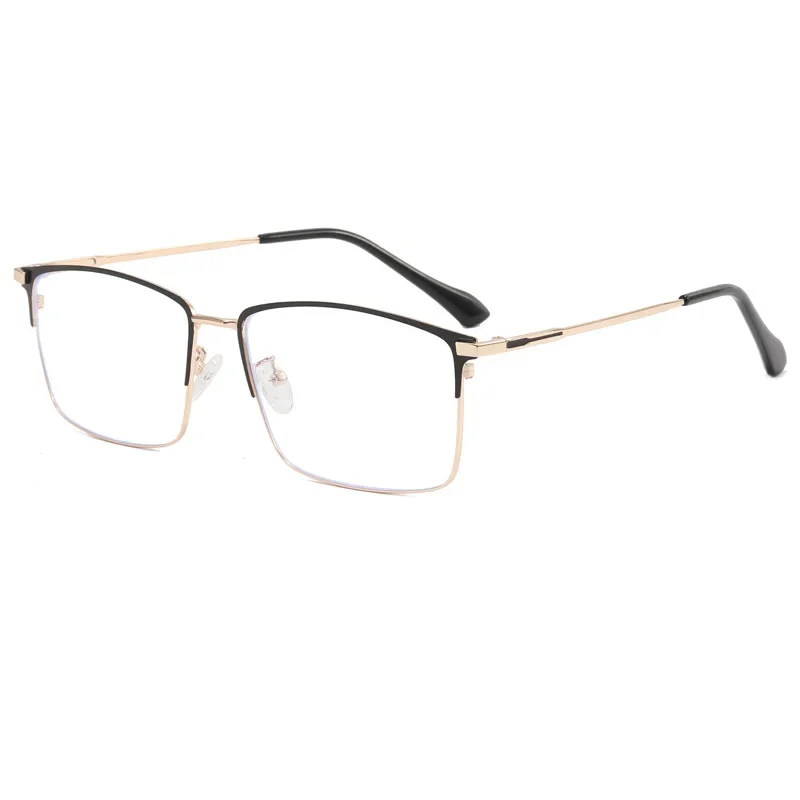 157mm Titanium Alloy Anti Blue Light Square Reading Glasses Men Business Big Presbyopic Glasses Clear Lens Prescription Eyewear image 3