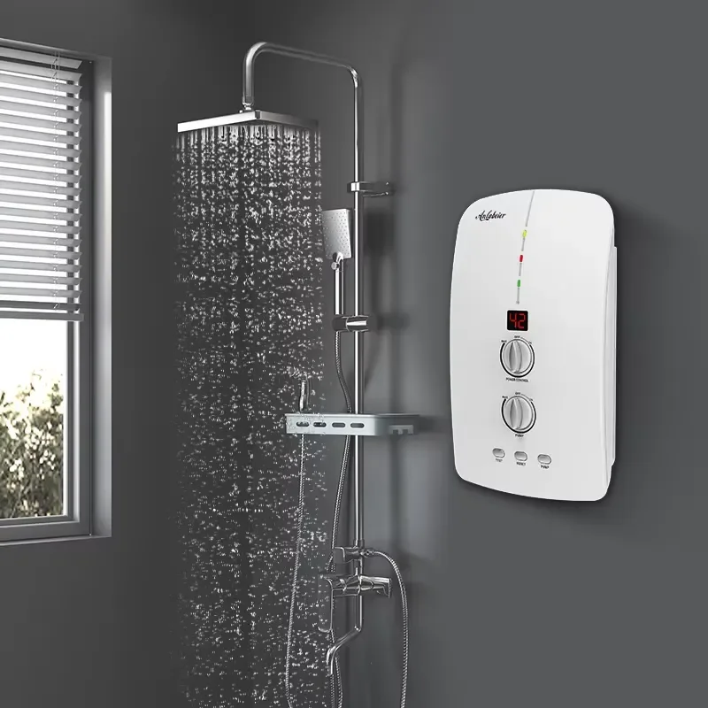 5500W 220V Plastic Hotel & Bathroom Water Heater with Instant Hot Water Demand LED Display Electric Shower Head