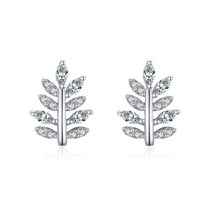 

Sterling Leaves Joya De Plata 925, модные серебряные ювелирные изделия, корейские серьги для женщин