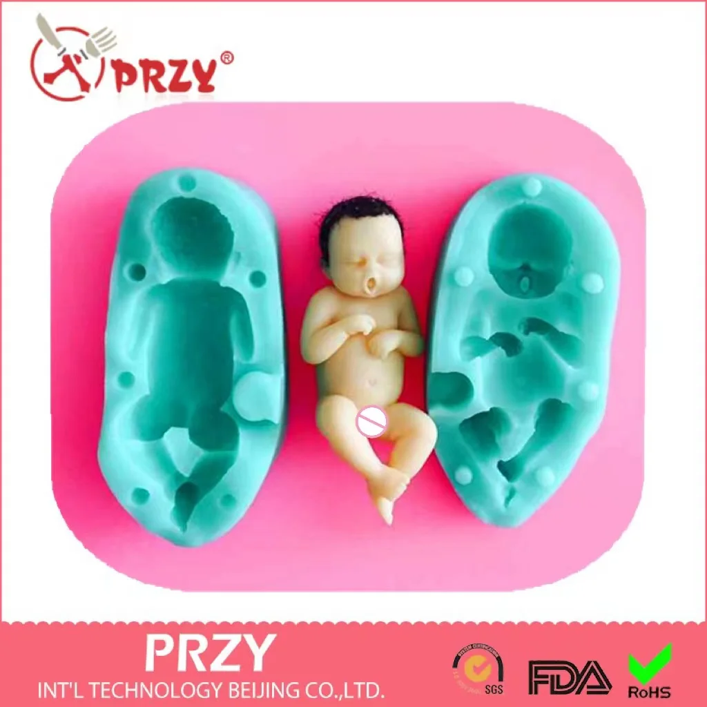 

3d Baby Mold Silicone Cake Decoration Mold Sleeping Baby F1869 Moulds Fondant Silicon Rubber 001 New Arrival PRZY Cute