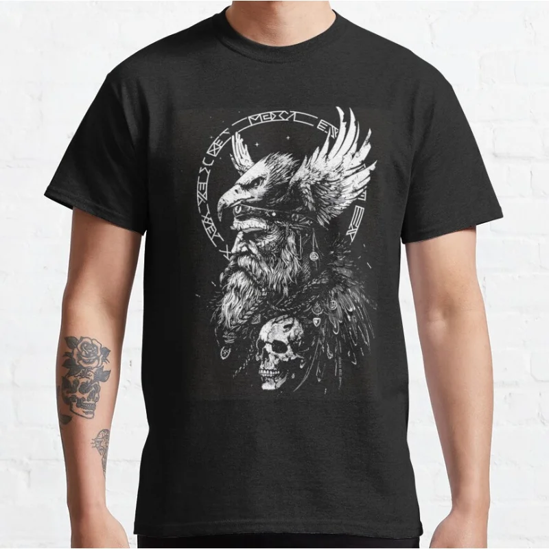 

By the Sacrifice of Odin Viking Norse Mythology valhalla Short-sleeve crewneck T-shirt for men Large size Adult S-6xl Tops