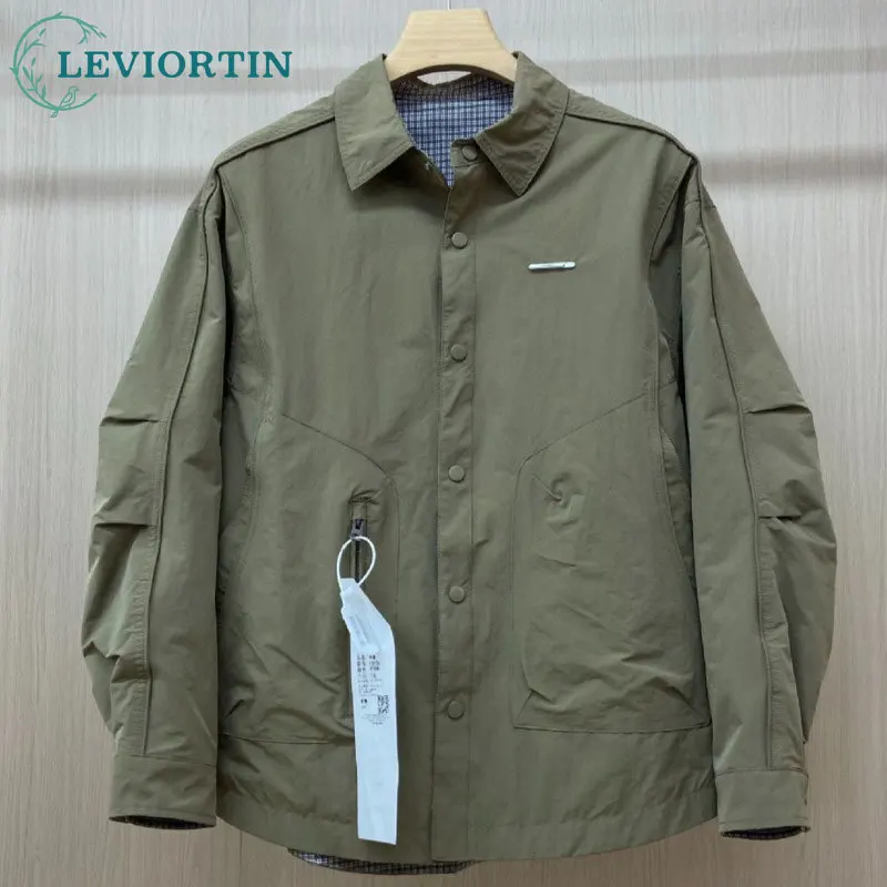 2025 Spring and Autumn New Fashionable Trendy Top Double sided Design Feel Loose and Versatile Work Clothes Collar Jacket