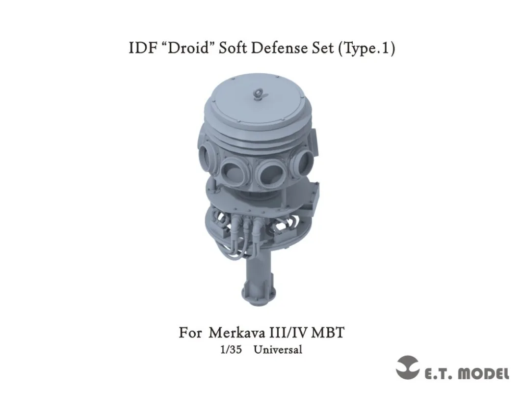 E.T.MODEL 1/35 Scale IDF Droid Soft Defense Set Type 1 for Merkava III/IV MBT 3D Printed Detail Kit