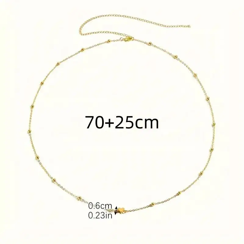 Girls Simple Heart Beaded Belly Chains For Women Fashion Metal Beach Bikini Waist Chains  Body Jewelry Accessories view 5