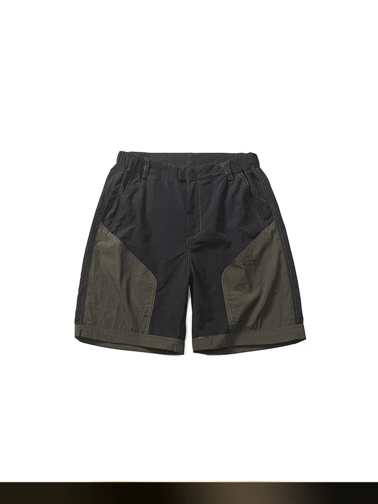 

NTED Mountain Series Men's Retro Functional orts Summer Outdoor Color Blo Splice Straight Leg Five-Quarter Sport Pants