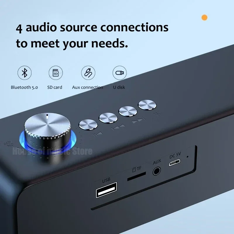 A35 Speaker teater rumah pintar, Soundbar nirkabel Aux, Speaker Bluetooth Multimedia dengan baterai 4D Stereo Surround Boombox