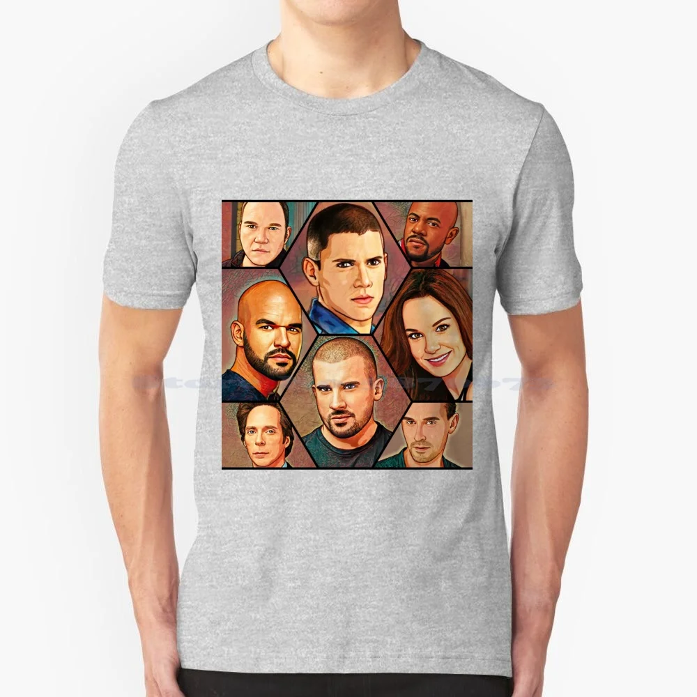 Prison Break T Shirt 100% Cotton Tee Michael Scofield Wentworth Miller Lincoln Burrows Burrows And Scofield Fernando Sucre