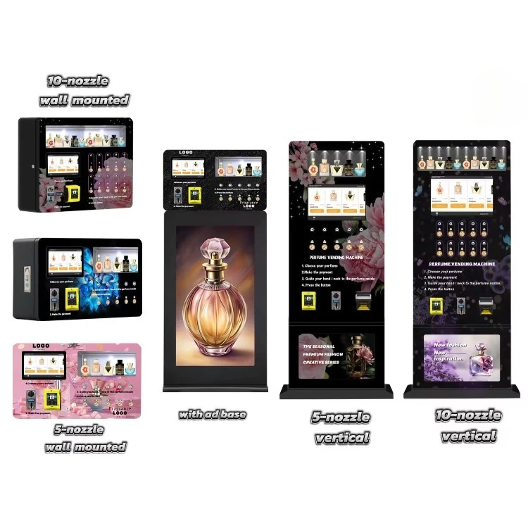 Business Smart Automatic Perfume Vending Machine with Credit Card Payment Cloud-Based Management Shopping Mall Use view 3