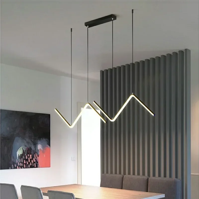 Modern LED Pendant Light Long Line Pendant Light For Restaurant Study Kitchen Office Coffee Home