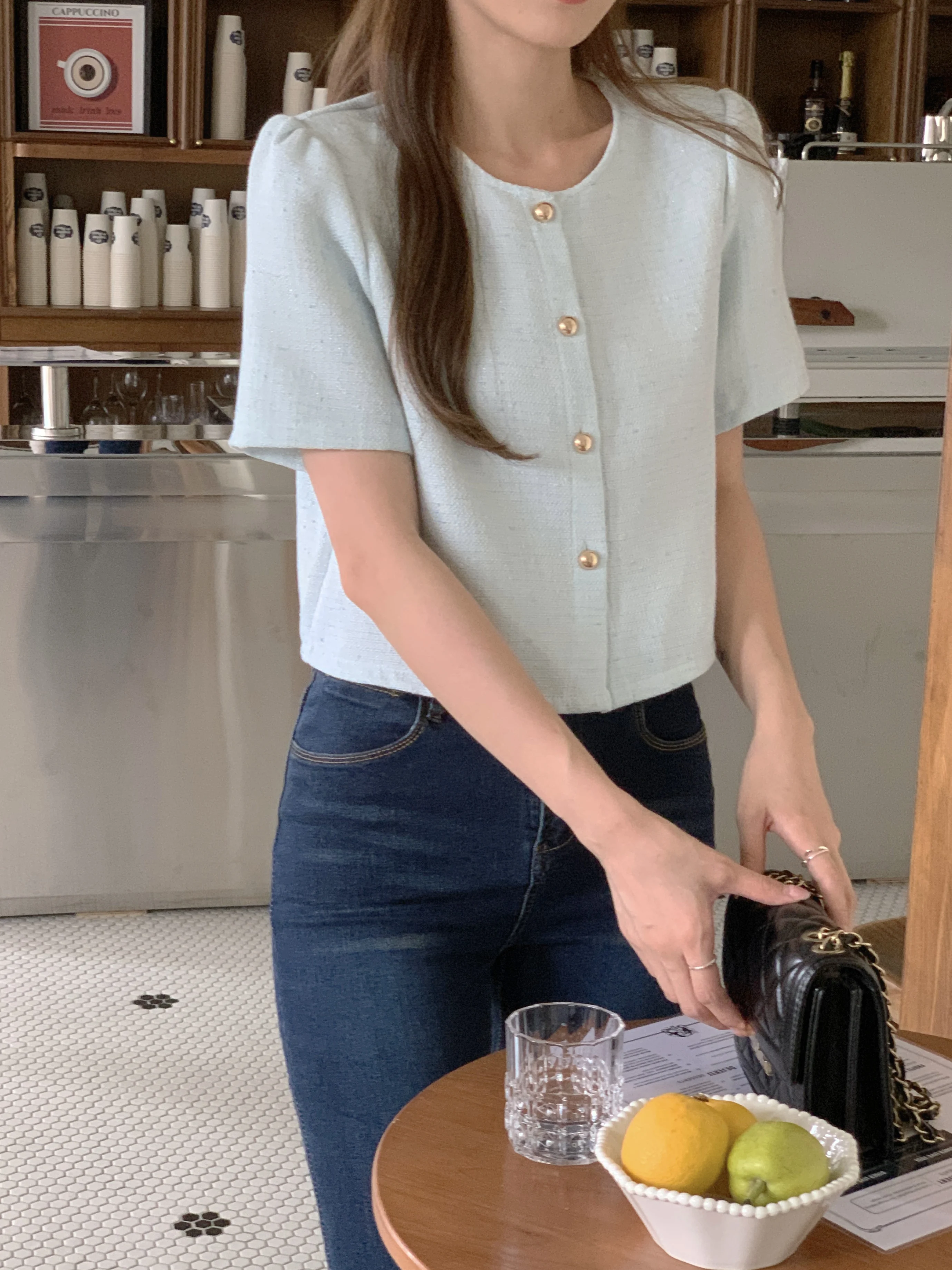 Fragrant Metal Single Breasted Short Jacket Women's Summer New Loose Versatile Coats