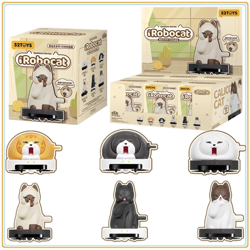 

52TOYS QueSera Series Robot Cat Series слепая коробка аниме фигурка Guess Bag орнамент фигурки домашний декор куклы модель для девочек