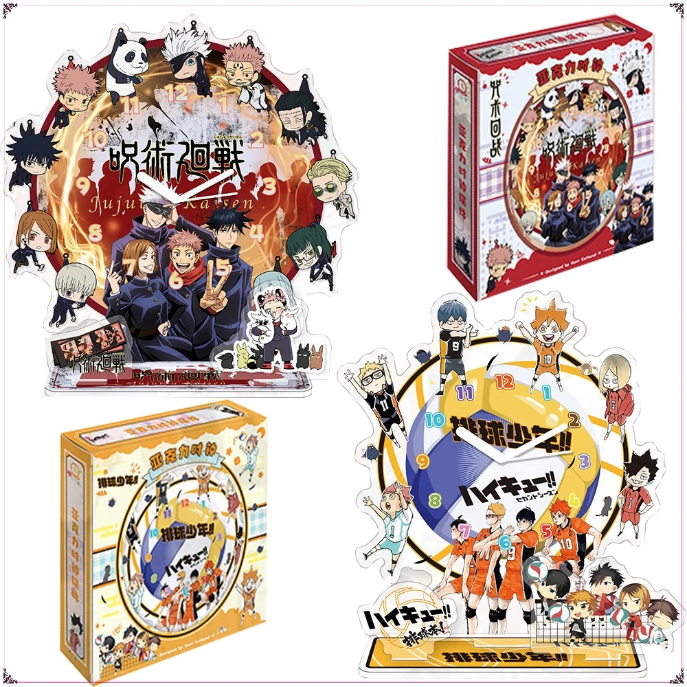 

Cartoon Anime Peripheral Acrylic Clock Ornament Double Sided Printing Exquisite Model Decoration Toys Christmas Gifts for Kids