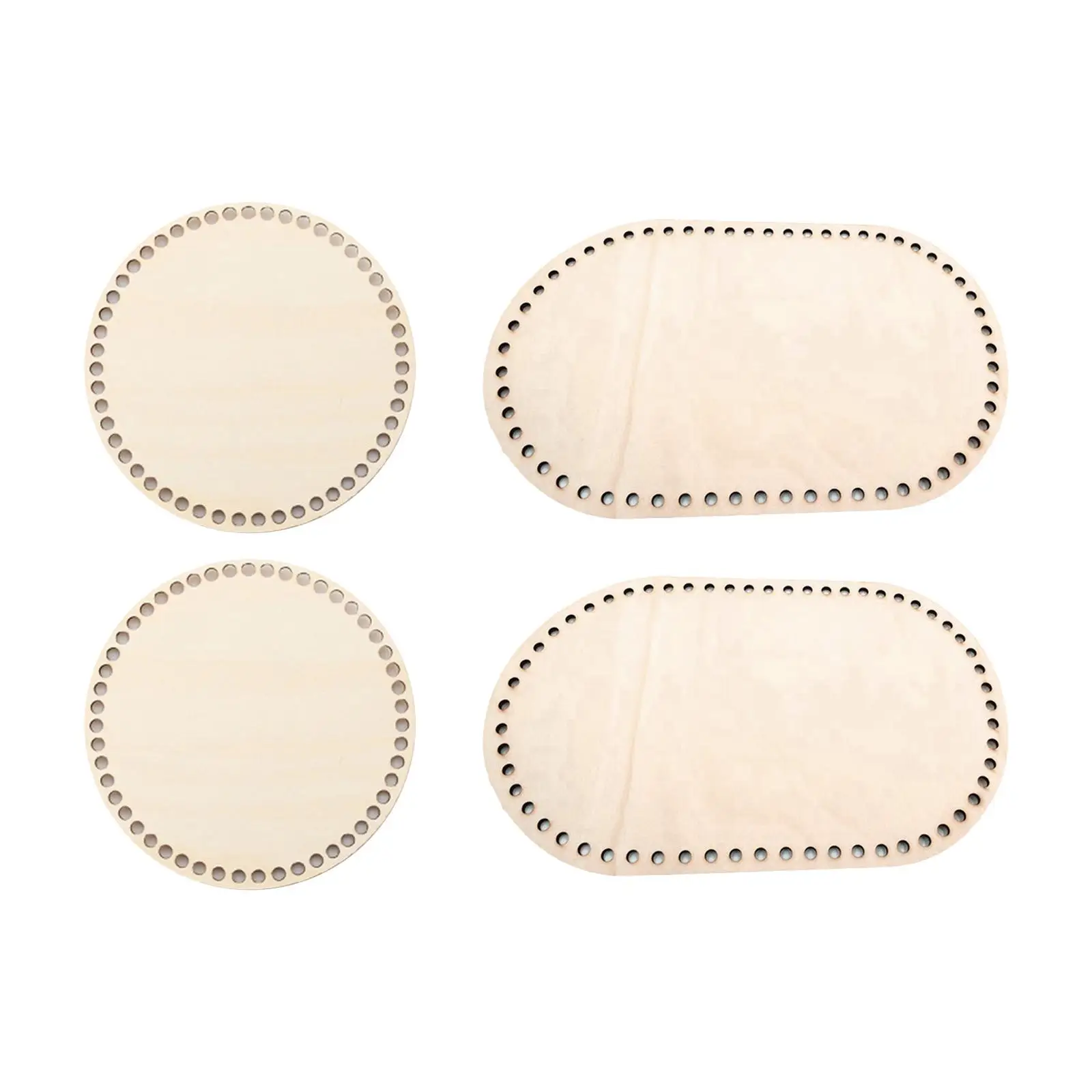 4 Pieces Bottom Weaving Supplies Crochet Accessories Craft Making Wood Board DIY Knitting Basket Purse Making Reusable Suita