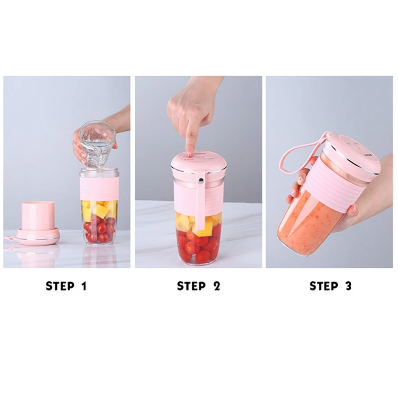 خلاط منزلي متعدد الوظائف ، عصارة صغيرة من الفولاذ المقاوم للصدأ ، كوب ، قابل لإعادة الشحن ، محمول ، خلاط كهربائي ، جديد