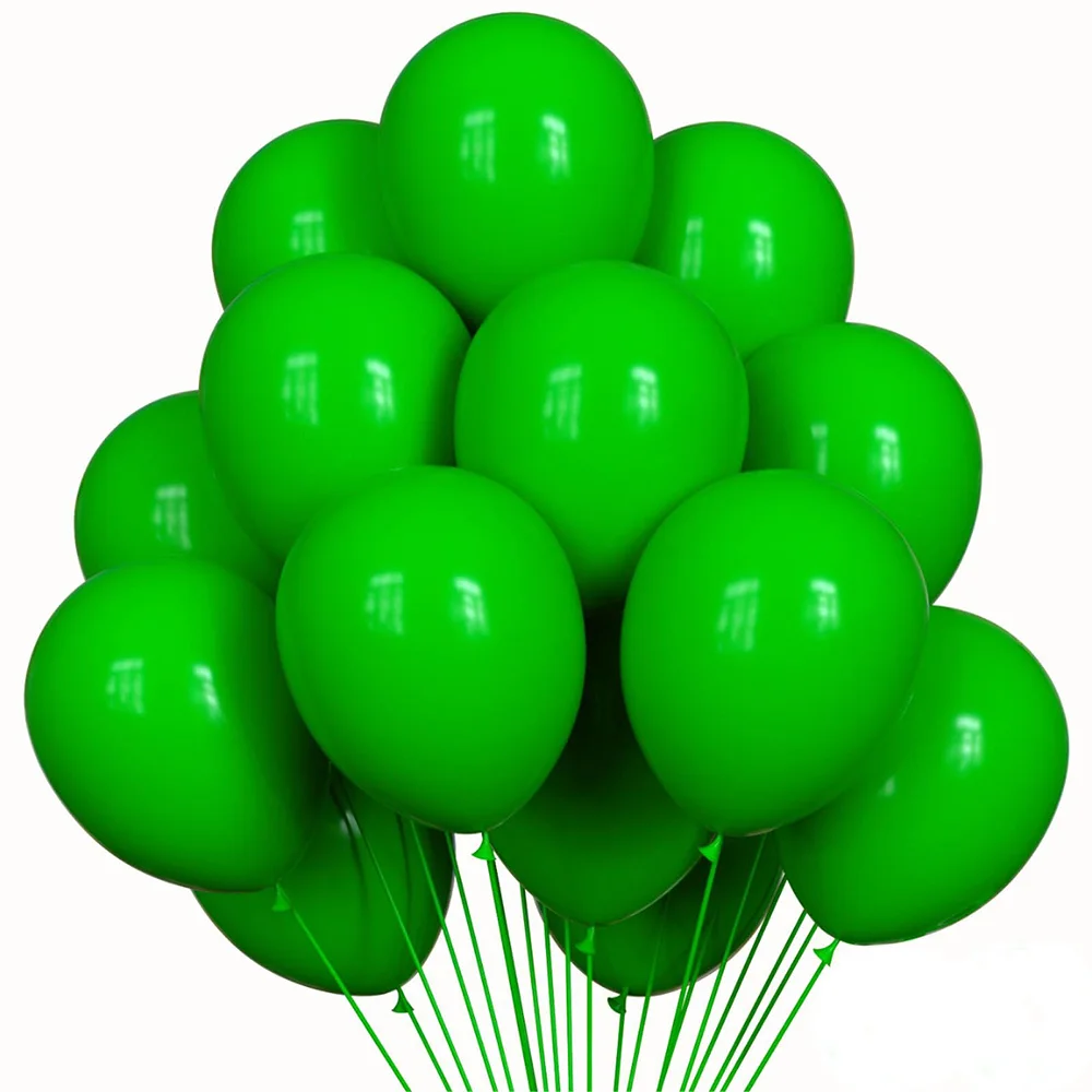 

100pcs12 inch Green Latex Party Balloons for Gender Reveal, Birthday Party, Baby Shower,Wedding,Christmas Party Decoration