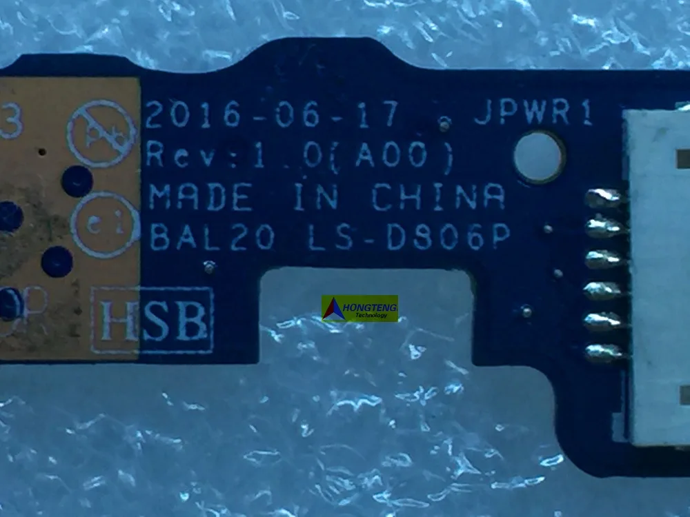 Original FOR Dell Inspiron 5767 Power Button Board with Cable LS-D806P  Test OK