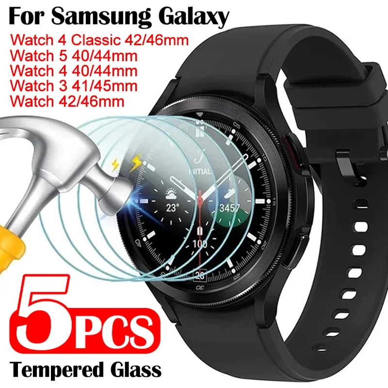 Tempered Glass Protective Film for Samsung Galaxy Watch 4/5 40mm 44mm Screen Protector for Galaxy Watch 3/4Classic 42 41 46mm