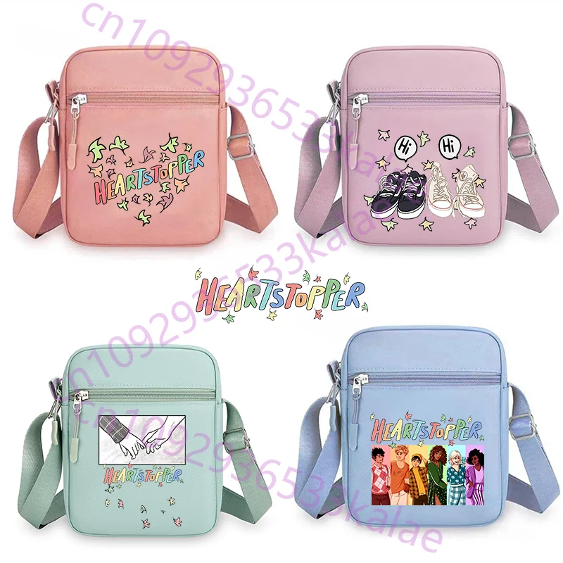 

Новая милая мини-сумка через плечо Heartstopper для девочек, повседневная модная сумка для монет, простая сумка через плечо с несколькими отделениями