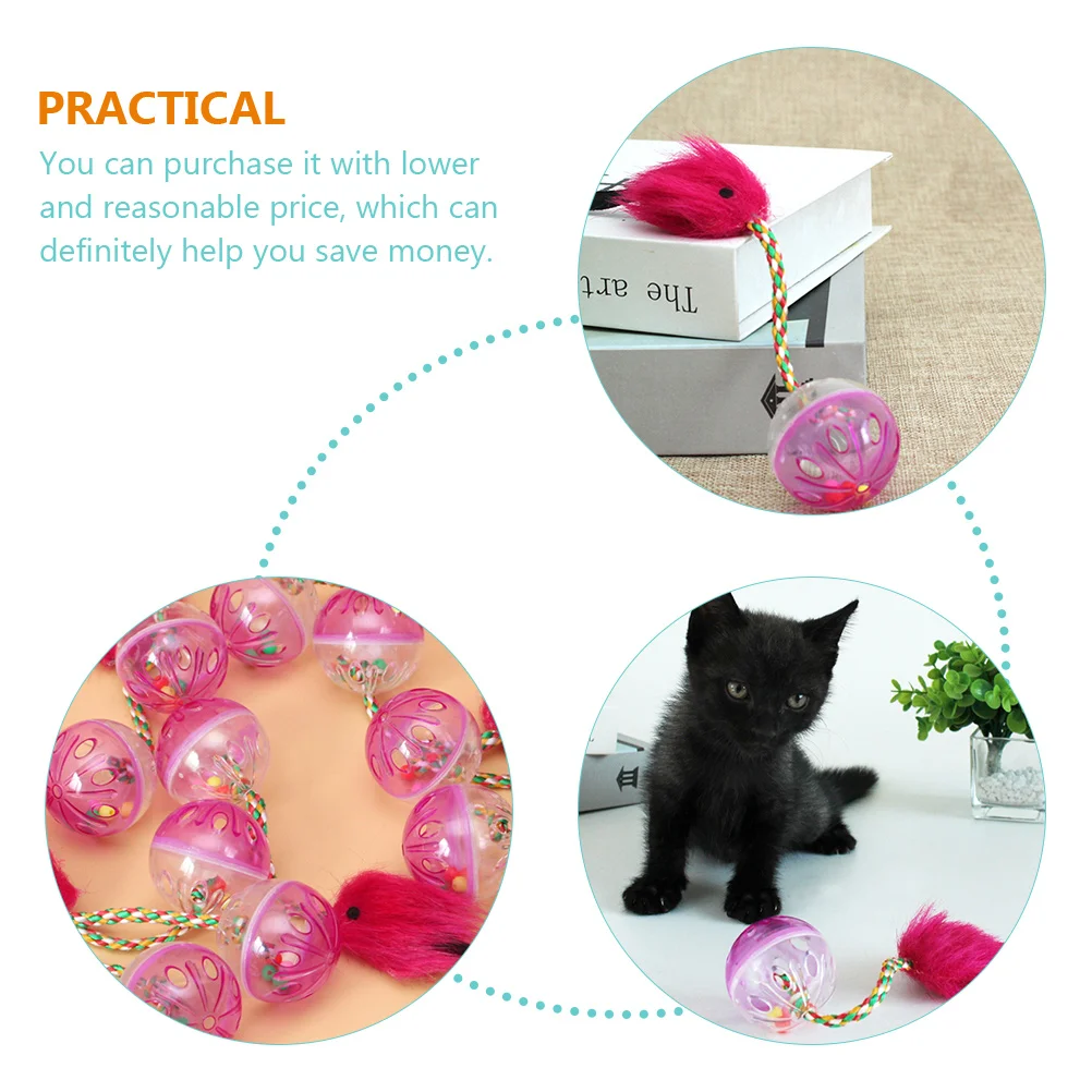 3 Pcs Cat Toy Ball Interesting Kitten Wear-resistant Bell Replaceable Plaything Toys Hollow Out Portable Teaser