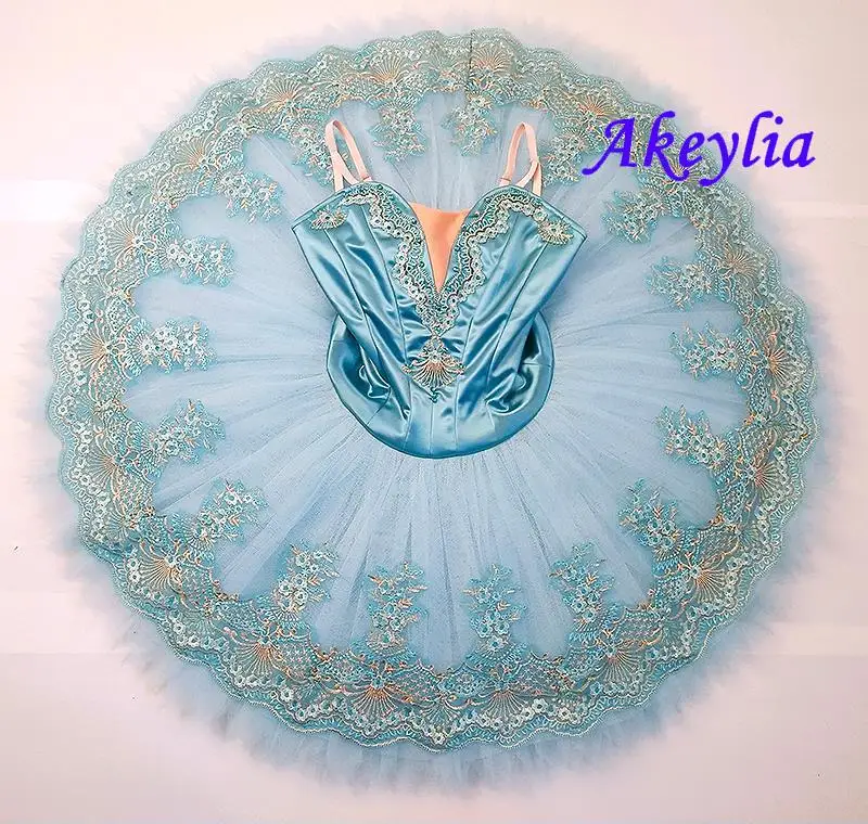 Ballett Tutu professionelle blass grün ballett kleid für mädchen Paquita Pfannkuchen Tutu platter Schwanensee Rock Kind Bühne wettbewerb