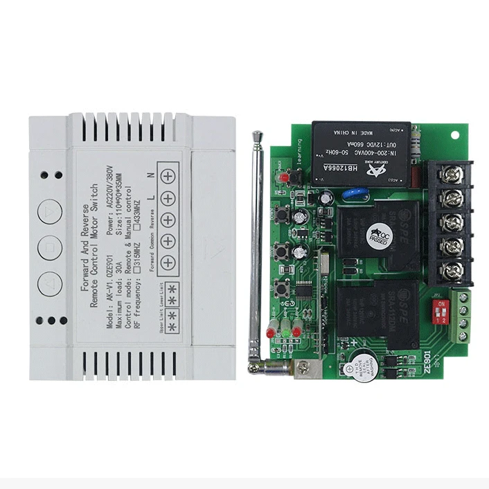 433MHz AC100-380V Two-channel Motor Forward and Reverse Remote Control Switch for Pump Motor Control