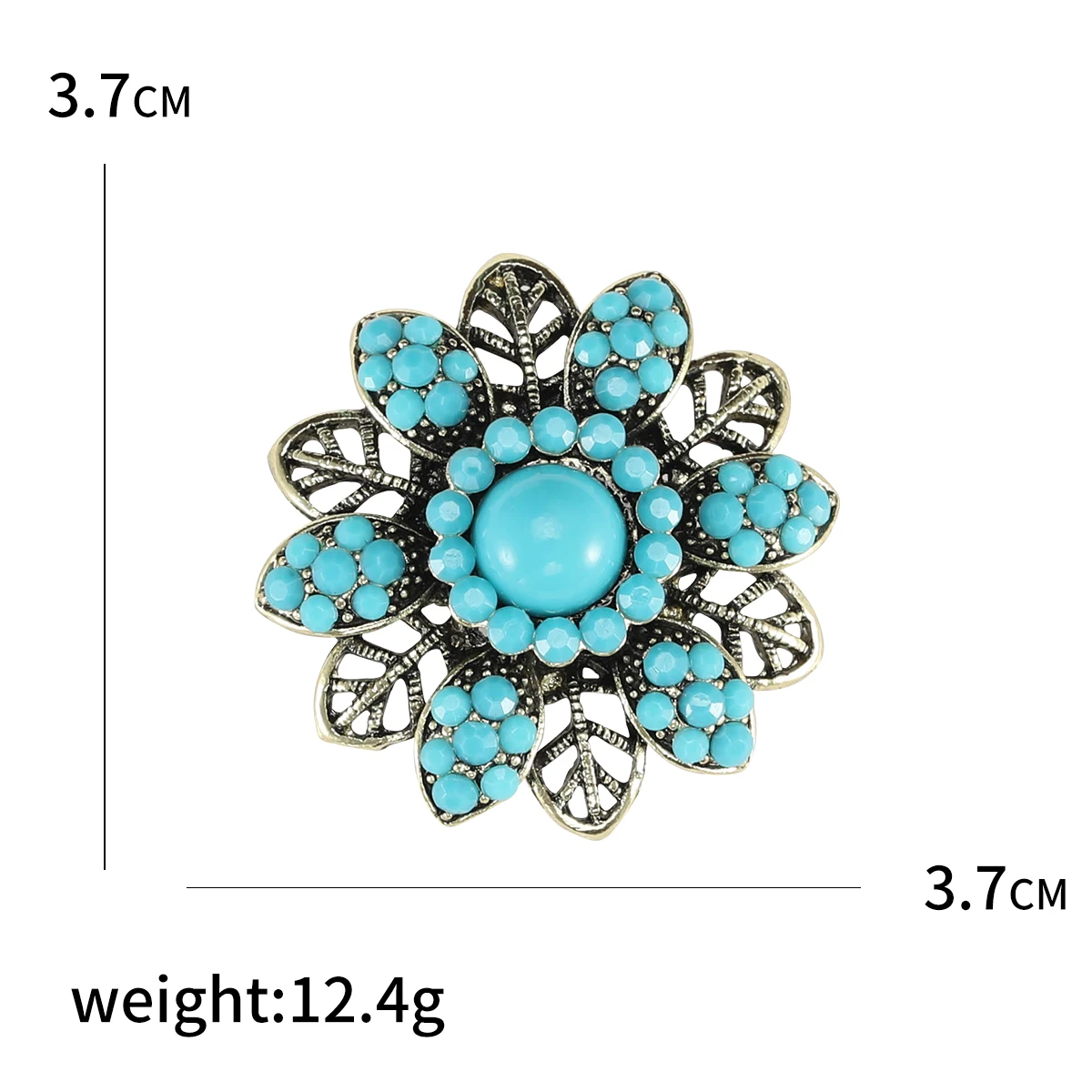 Beaut&Berry Classic Turkish Brooches for Women Turquoise Pins Friends Party Gifts Jewellery Accessories